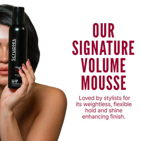 Scruples foam texture dispensed on palm showing rich lightweight hydration