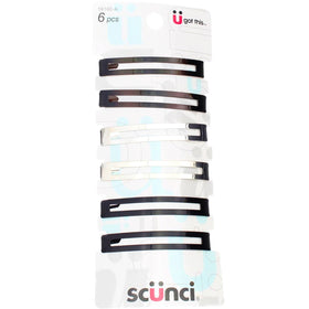 Scunci close-up of metal clip snap demonstrating secure grip and durable construction