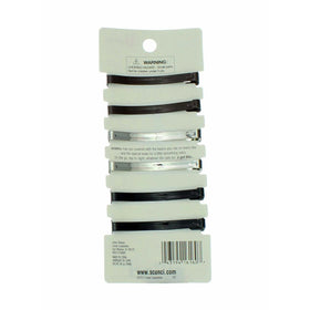 Scunci assorted color barrettes laid flat for easy outfit-matching and styling variety