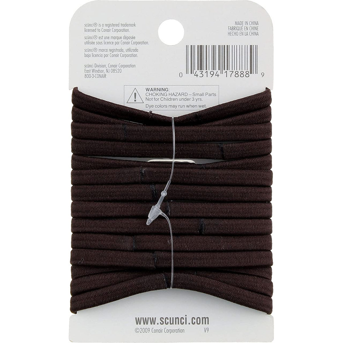 Scunci hair tie securing a sleek ponytail for secure, comfortable all-day wear during activities