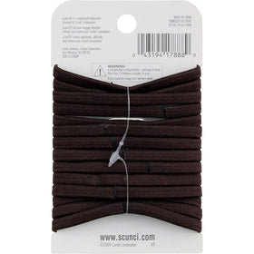 Scunci hair tie securing a sleek ponytail for secure, comfortable all-day wear during activities