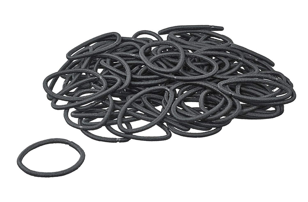 Scunci elastic holding a high ponytail showing secure all-day medium hold