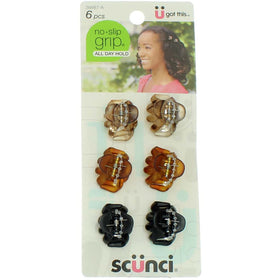 Scunci front packaging showing 6-count clips and compact benefit