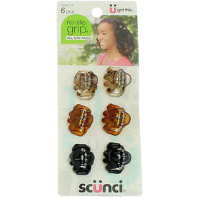 Scunci clip securing braid in hair for tidy, lasting hold