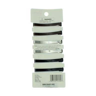 Scunci barrette used as side accent on model emphasizing polished, subtle decoration
