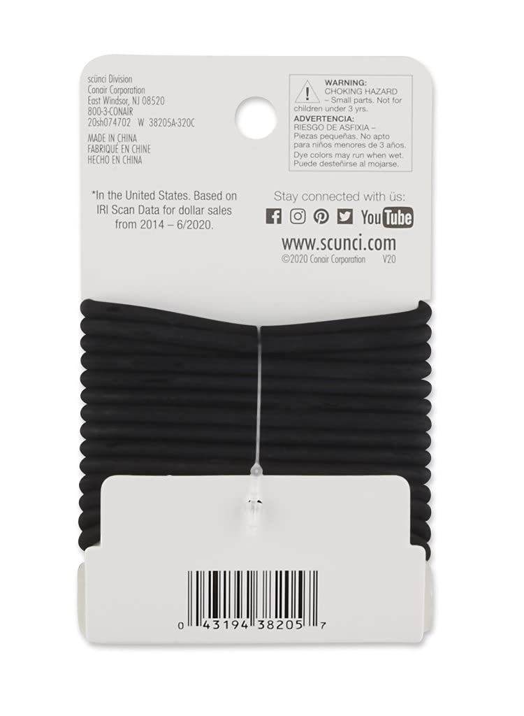 Scunci in-use tying ponytail for secure hold during workouts
