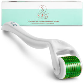 Sdara Skincare front packaging showing compact microneedling kit and benefits