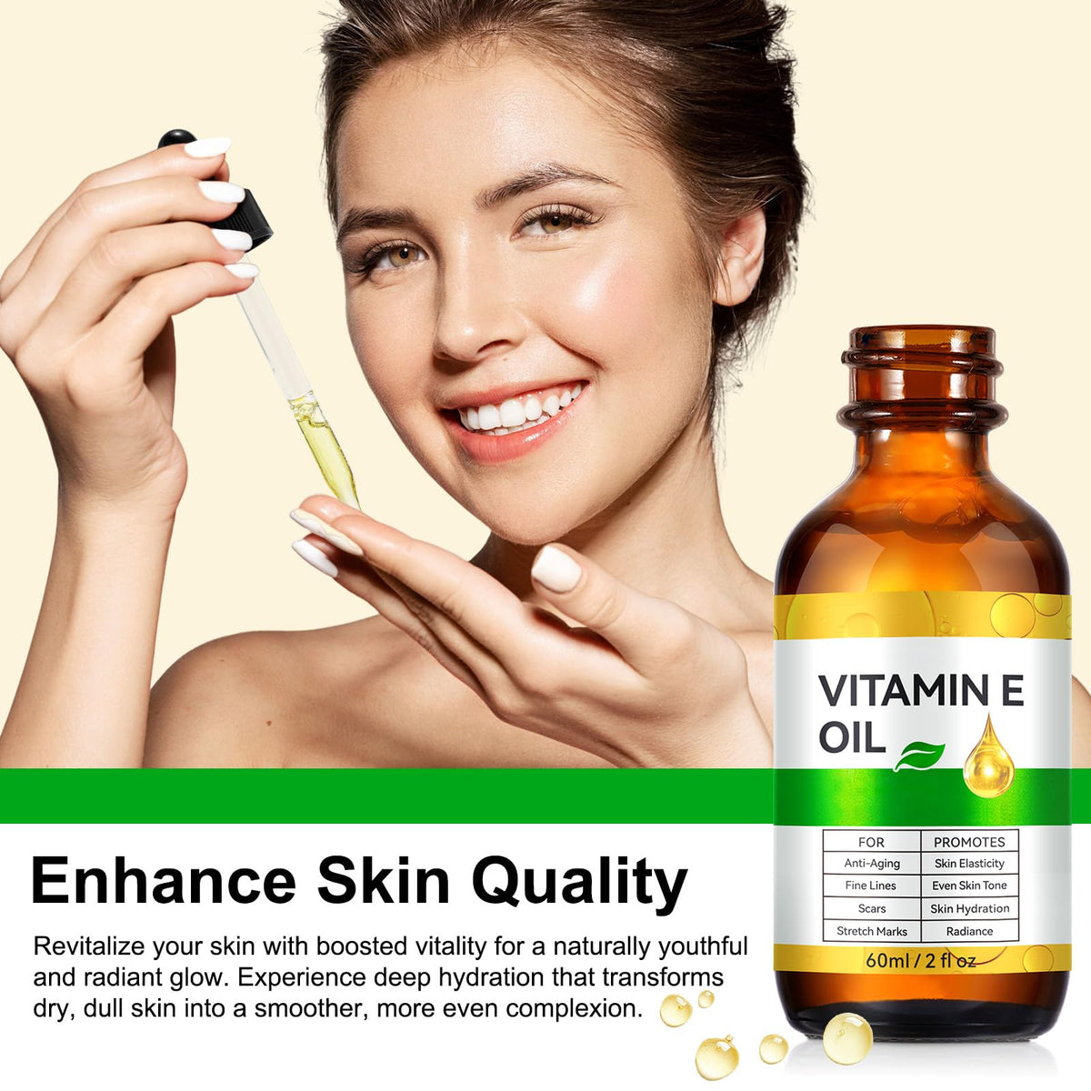 SDJUFEI oil texture on hand demonstrating fast absorption and non-greasy finish