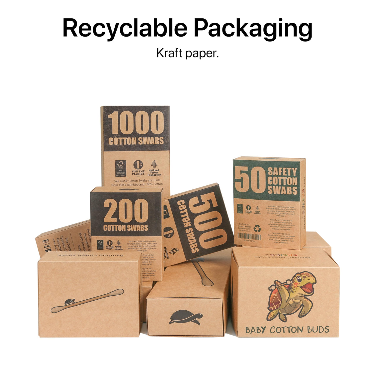 Sea Turtle 200-count next to ruler showing scale and supply benefit