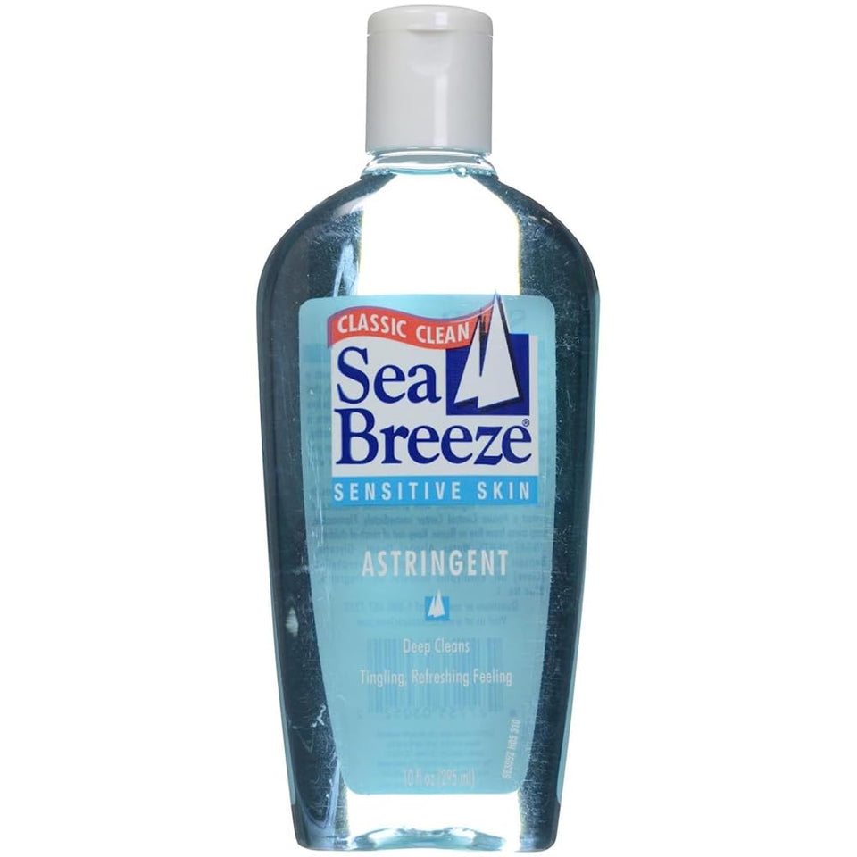 Seabreeze front packaging showing bottle and label for gentle cleansing benefit