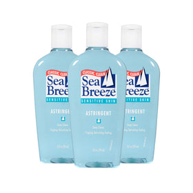 Seabreeze front packaging showing three 10 fl oz bottles and clear benefits