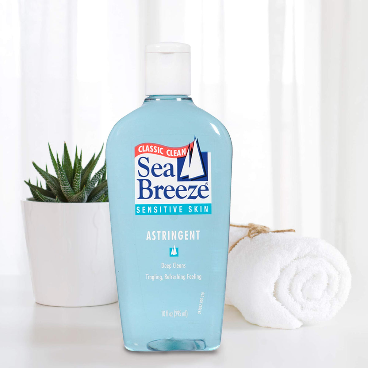 Seabreeze size comparison next to common items to show 10 fl oz scale
