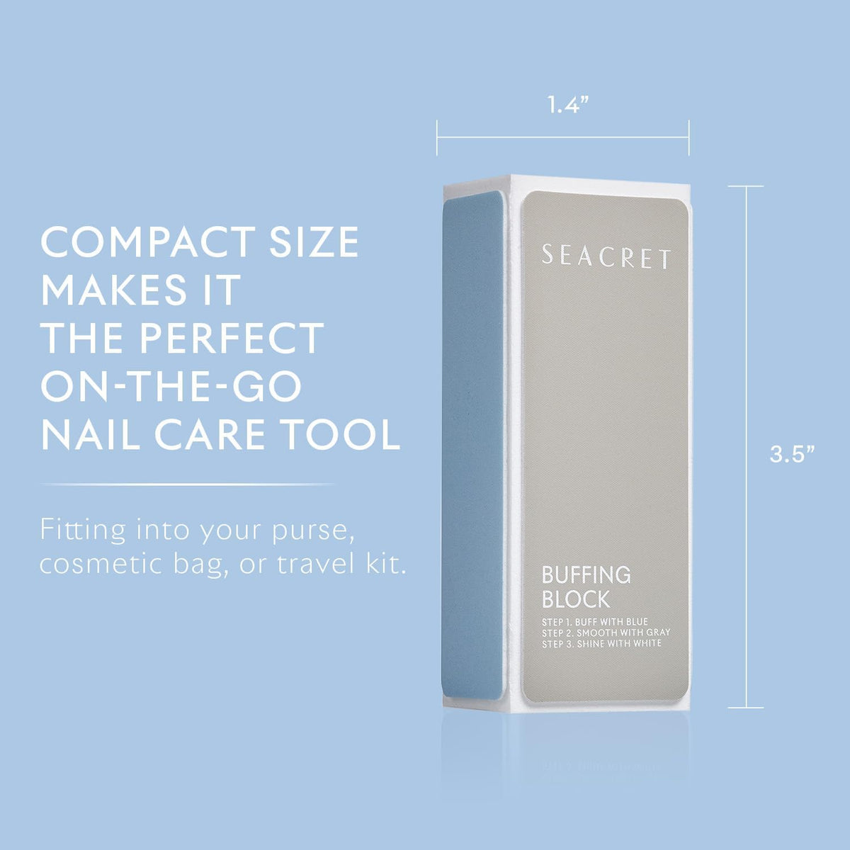 SEACRET pair of buffers boxed as a gift option for easy self-care savings