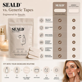 SEALD on cheek and jawline showing contour placement and stabilized skincare layering