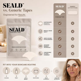 SEALD forehead tape adhesive texture detail highlighting gentle grip