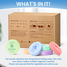 SeasonBliss steamer in shower releasing steam for quick aromatherapy benefits