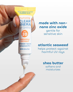Seaweed Bath Co. sea kelp and shea butter ingredients highlighting nourishing benefits