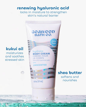 Seaweed Bath Co. ingredients kukui oil and Atlantic seaweed highlighting nourishment