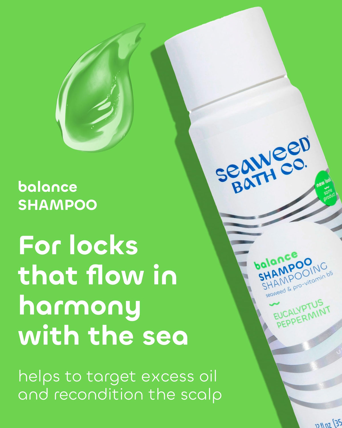 Seaweed Bath Co. shampoo pump close-up for easy dispensing and control