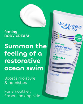 Seaweed Bath Co. cream texture close-up highlighting rich, hydrating consistency