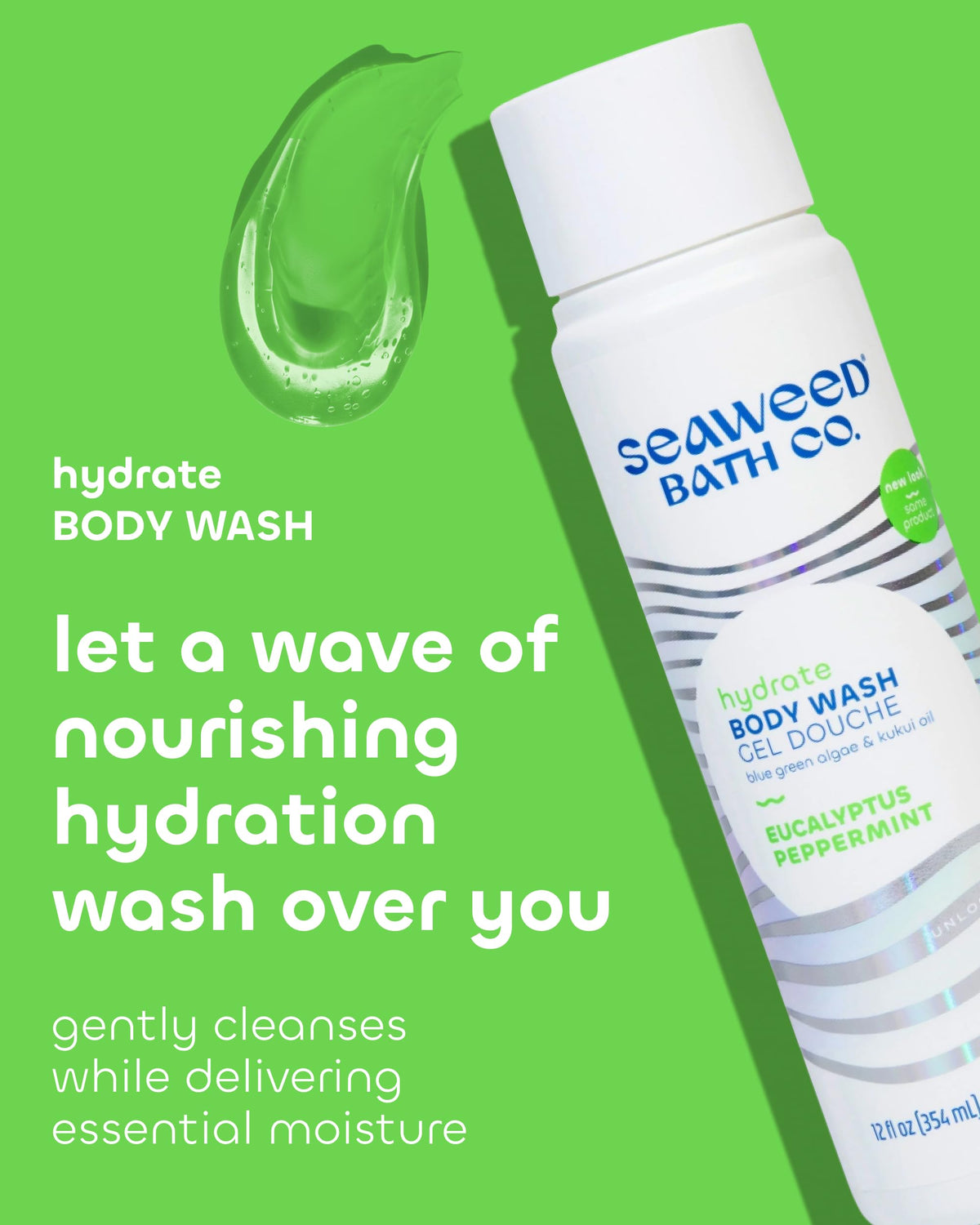 Seaweed Bath Co close-up foam texture showing hydrating creamy lather
