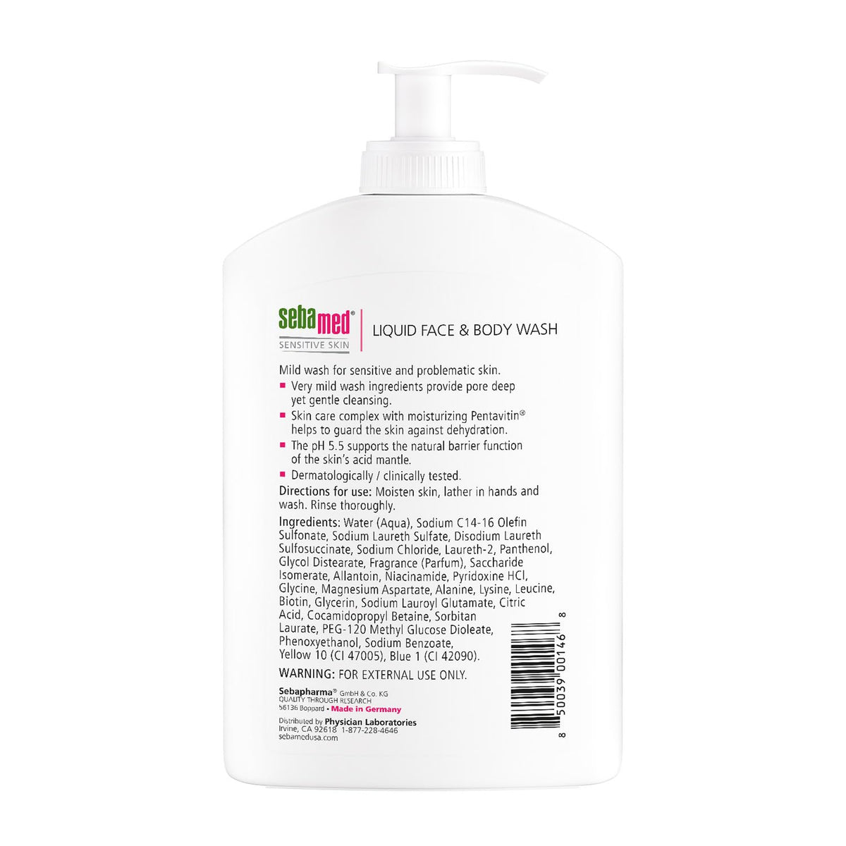 SEBAMED close-up of liquid texture highlighting gentle hydrating formula