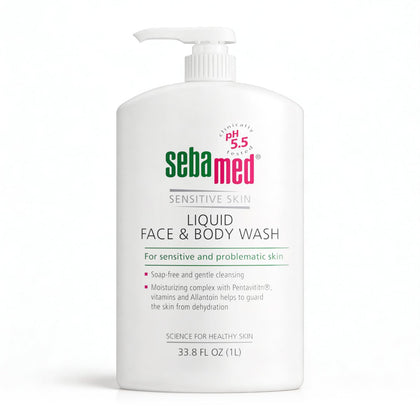SEBAMED front bottle view showing label and size, communicates trusted dermatological care