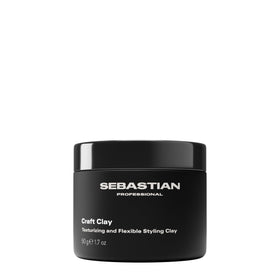 Sebastian Craft Clay jar front view showing sleek packaging and professional styling benefit