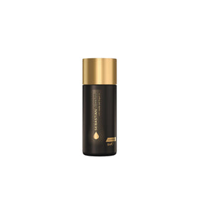 Sebastian front packaging shows travel-size conditioner and easy storage benefit