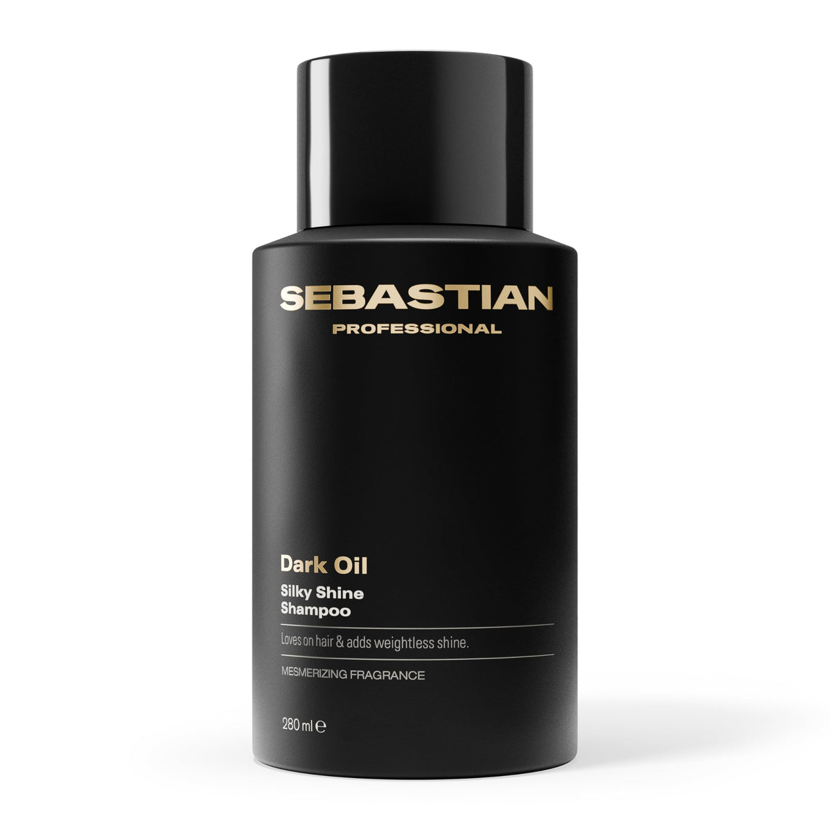 Sebastian bottle front view showing product and sleek label for easy identification