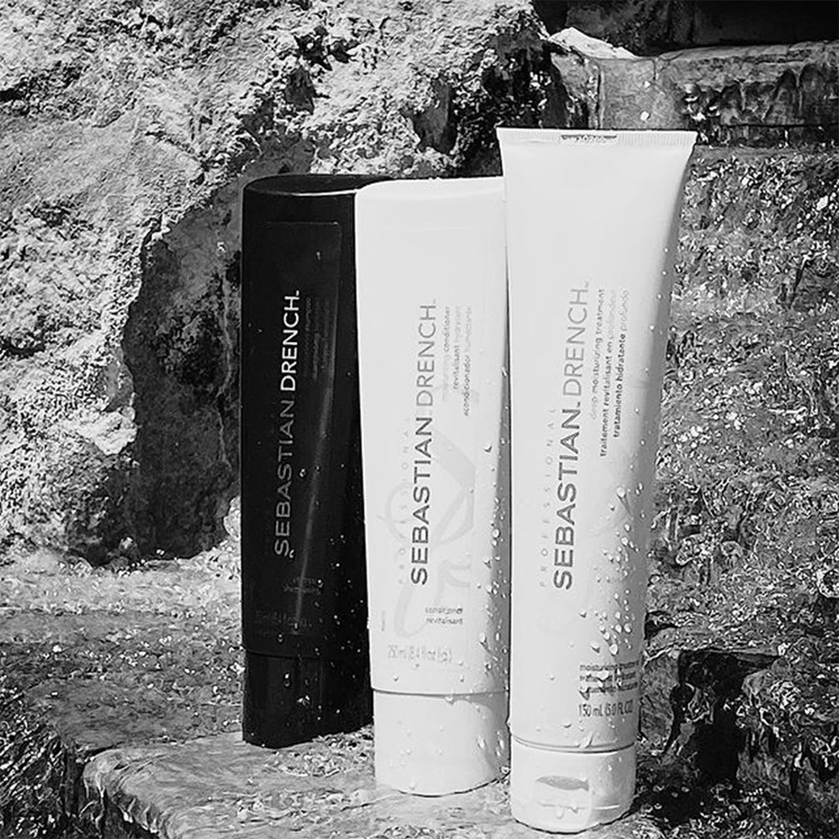 Sebastian in-shower product use demonstrating quick rinse-off benefit