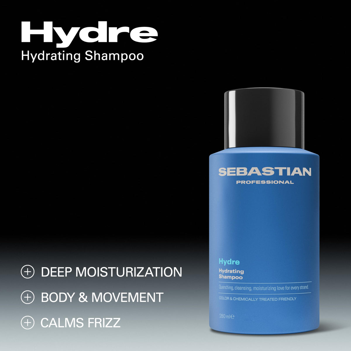 Sebastian dispensing shampoo from pump highlighting easy salon use benefit