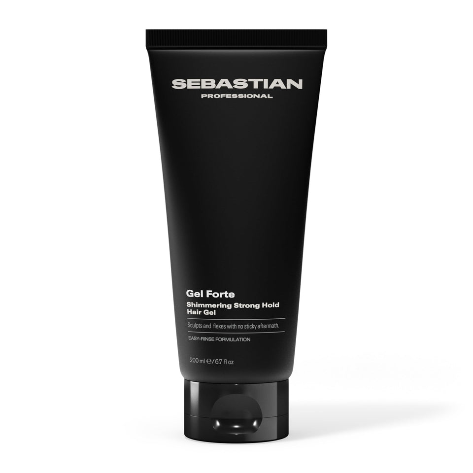 Sebastian front packaging showing bottle and clear product benefit of strong hold