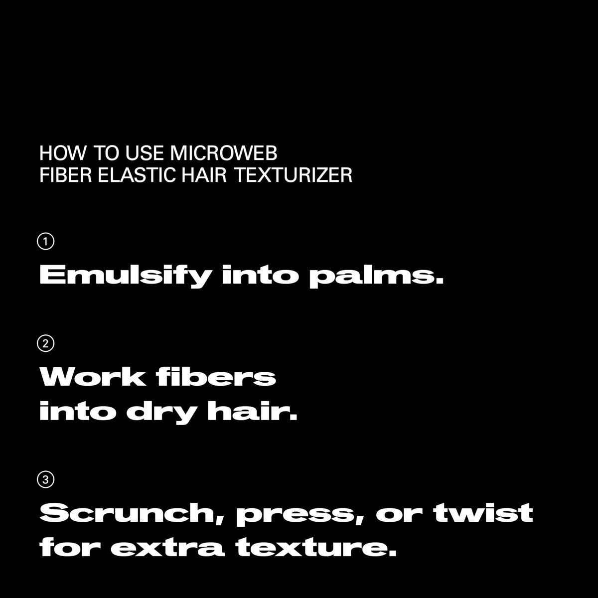 Applying Sebastian Microweb to hair for flexible hold and touchable separation