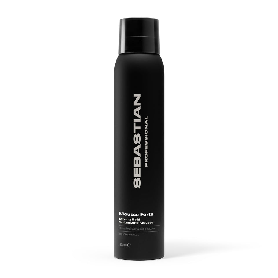 Sebastian mousse forte front packaging showing product bottle and size