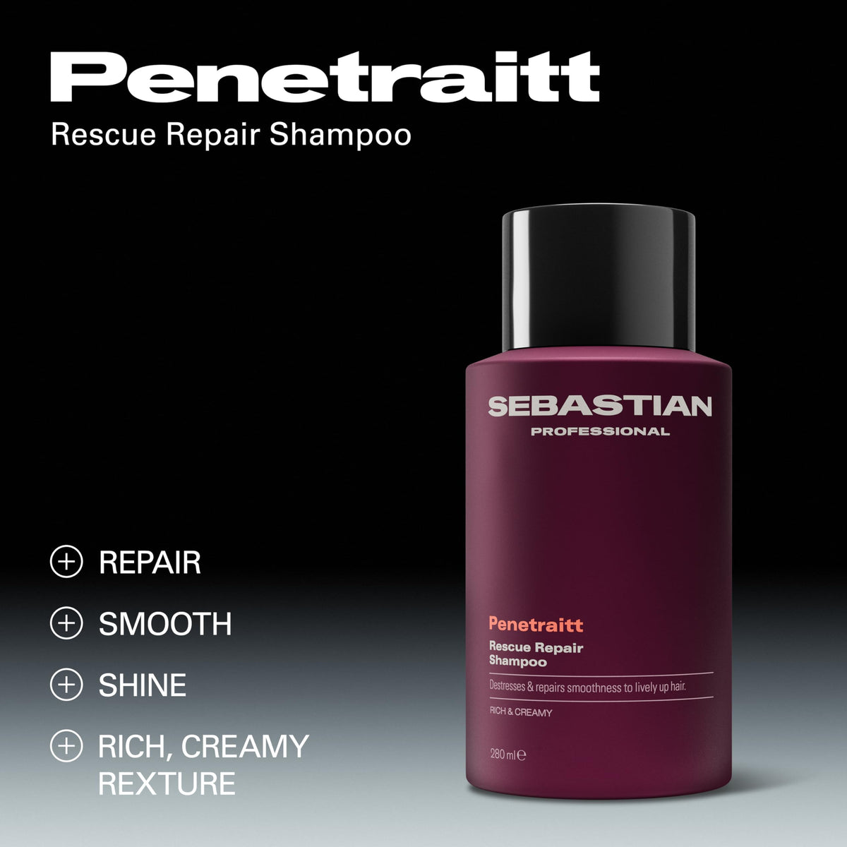 Sebastian Penetraitt creamy lather on hand illustrating gentle cleansing benefit