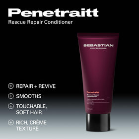 Sebastian Penetraitt cream texture swiped on palm for rich moisturizing benefit