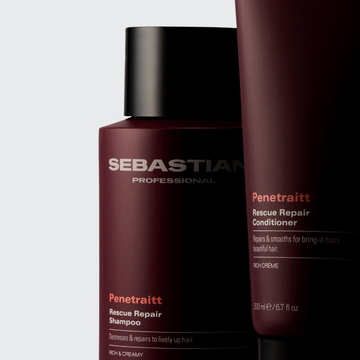 Sebastian Penetraitt paired with conditioner showing full rescue repair routine benefit