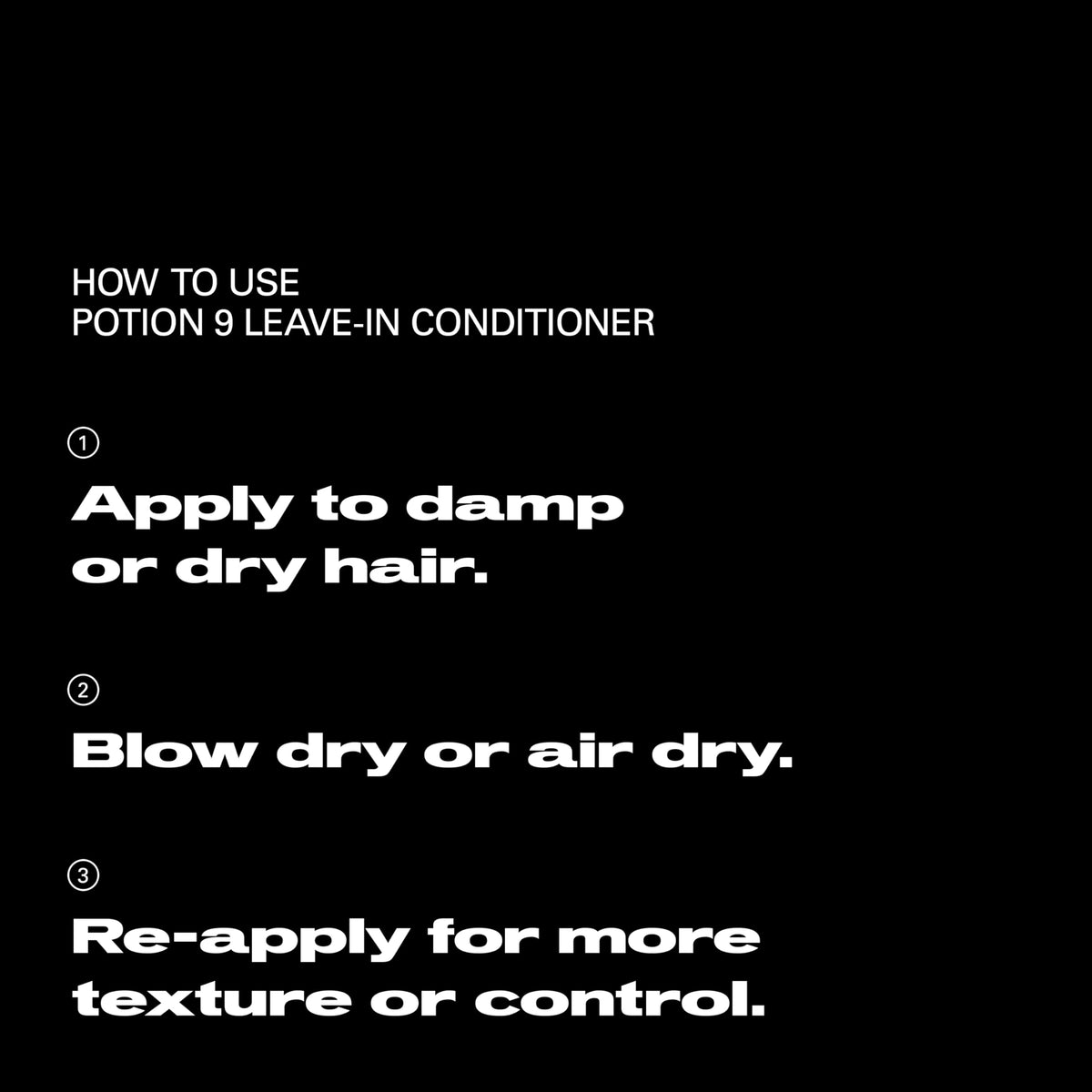 Sebastian Potion 9 being applied to damp hair to show detangling and styling prep benefits