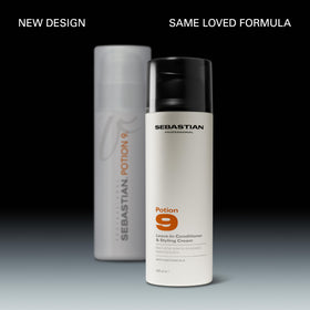 Sebastian Potion 9 cream texture close-up highlighting smooth spreadability