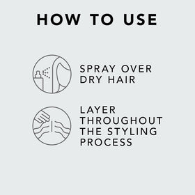 Sebastian spray mist on hair texture indicating touchable, flexible finish