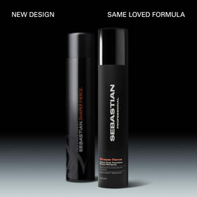 Sebastian Shaper Fierce label close-up highlighting directions and benefits