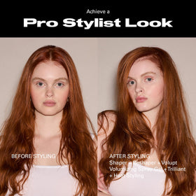 Model using Sebastian Shaper to hold a styled look with movement