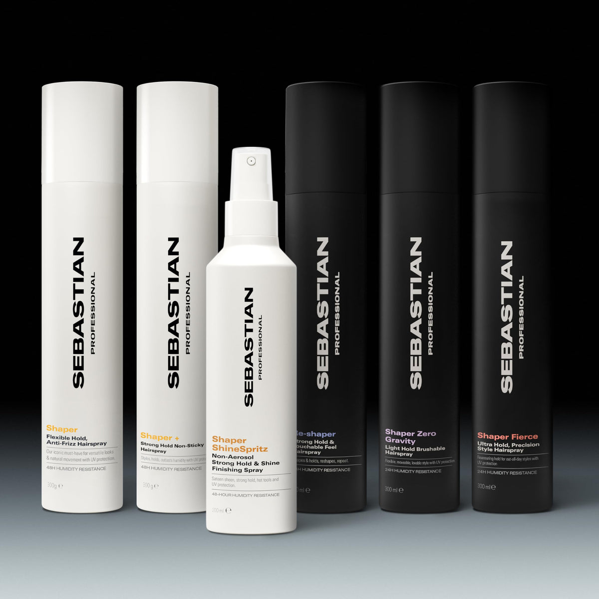 Salon stylist applying Sebastian Shaper for professional long-lasting hold