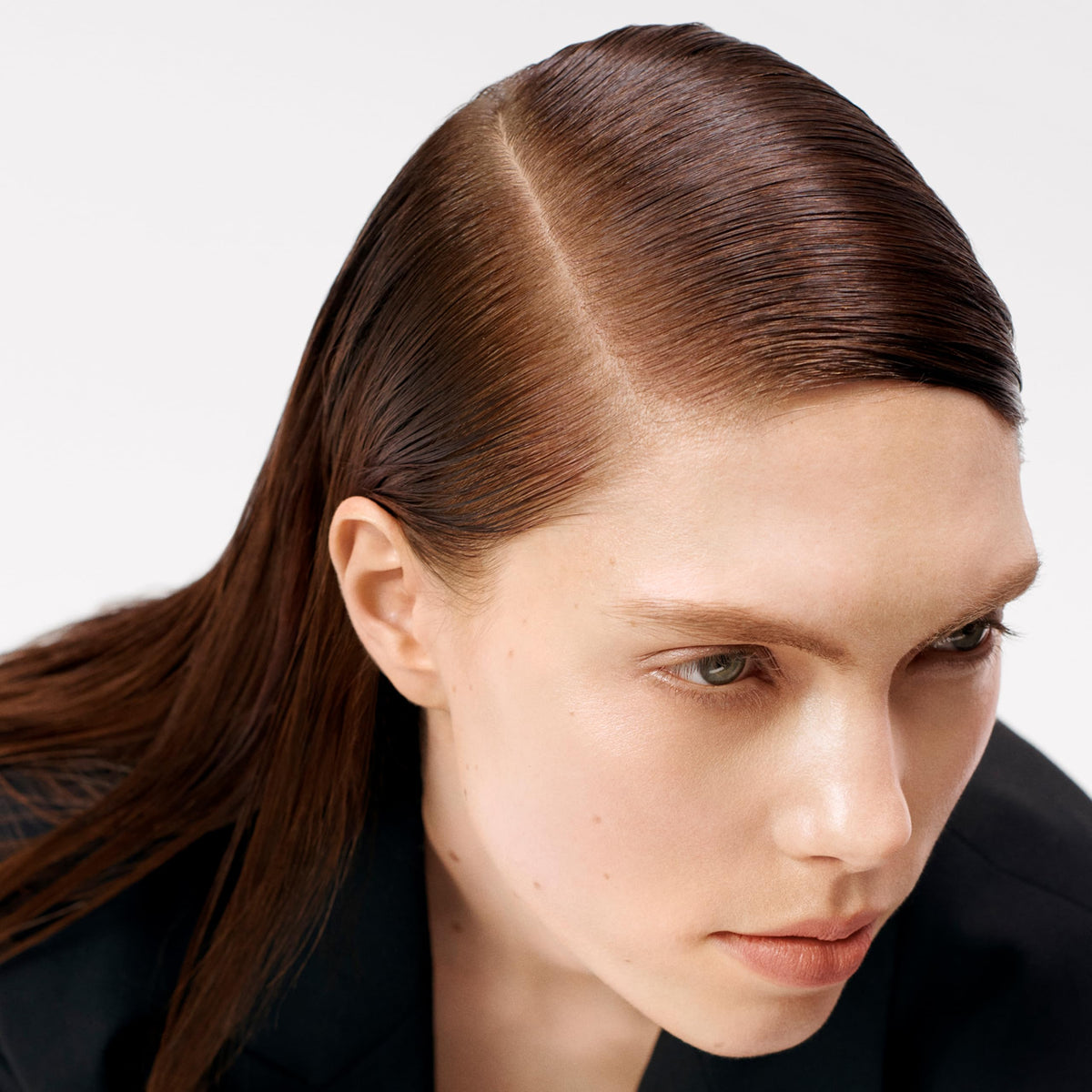 Close-up of hair with Sebastian Shaper satin finish and touchability