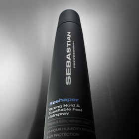 Close-up of Sebastian Shaper Zero Gravity mist texture for even coverage and quick-dry benefit