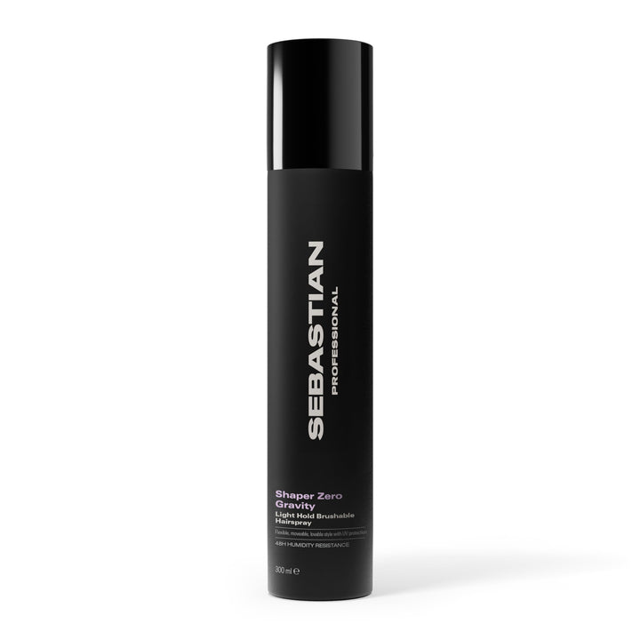 Sebastian Shaper Zero Gravity front can showing branding and size benefit: portable professional hold