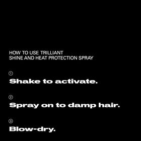 Sebastian Trilliant label detail with ingredients and styling directions