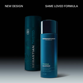 Sebastian cream texture close-up showing silky formula for smooth curls