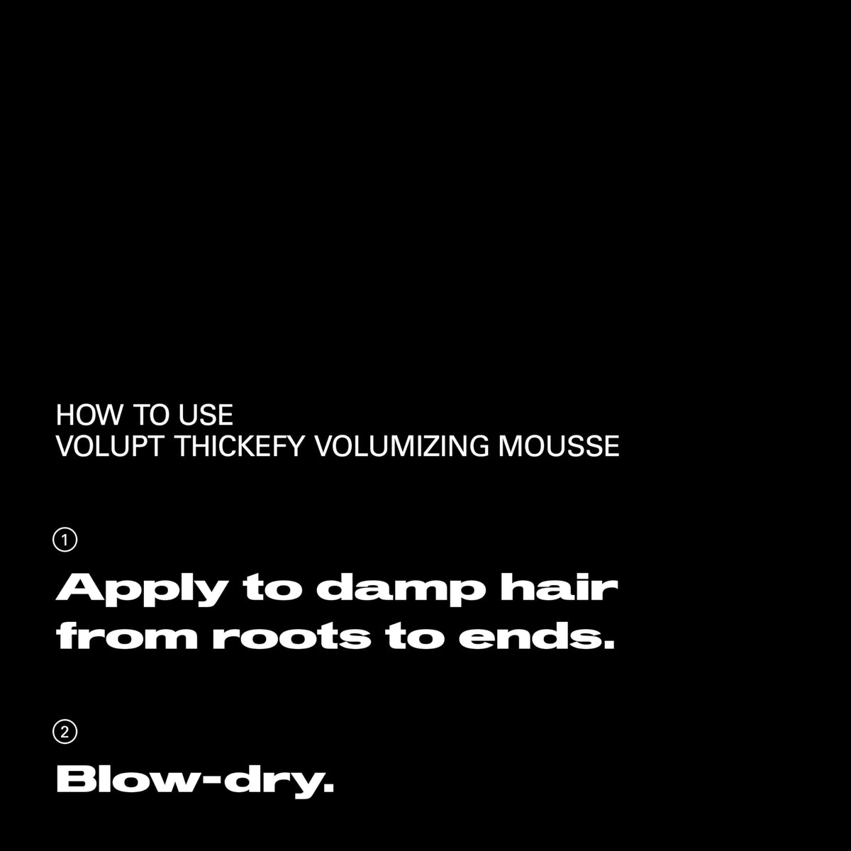 Blow-dry result with Sebastian Volupt Thickefy showing visible root lift and volume